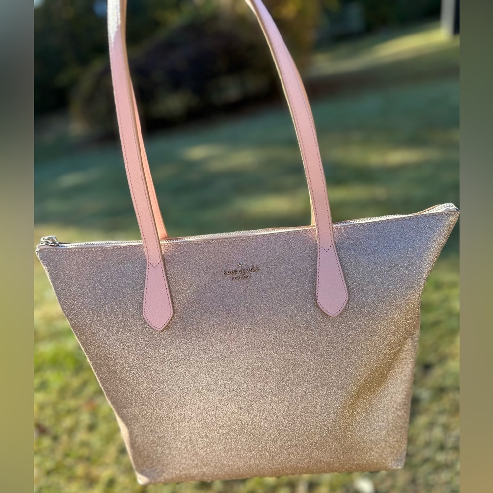 Kate Spade ♠️ Rose Gold Shimmer Tote